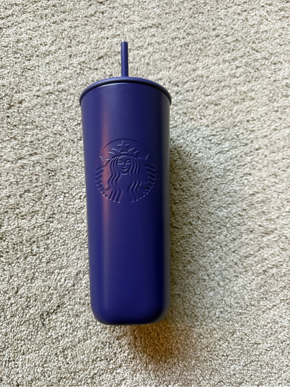 Starbucks Deep Purple Matte Tumbler with Matching Straw